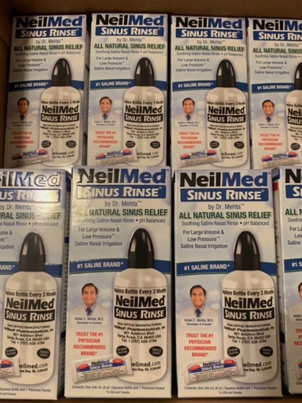 NIB 12 boxes of Neilmed nose rinse